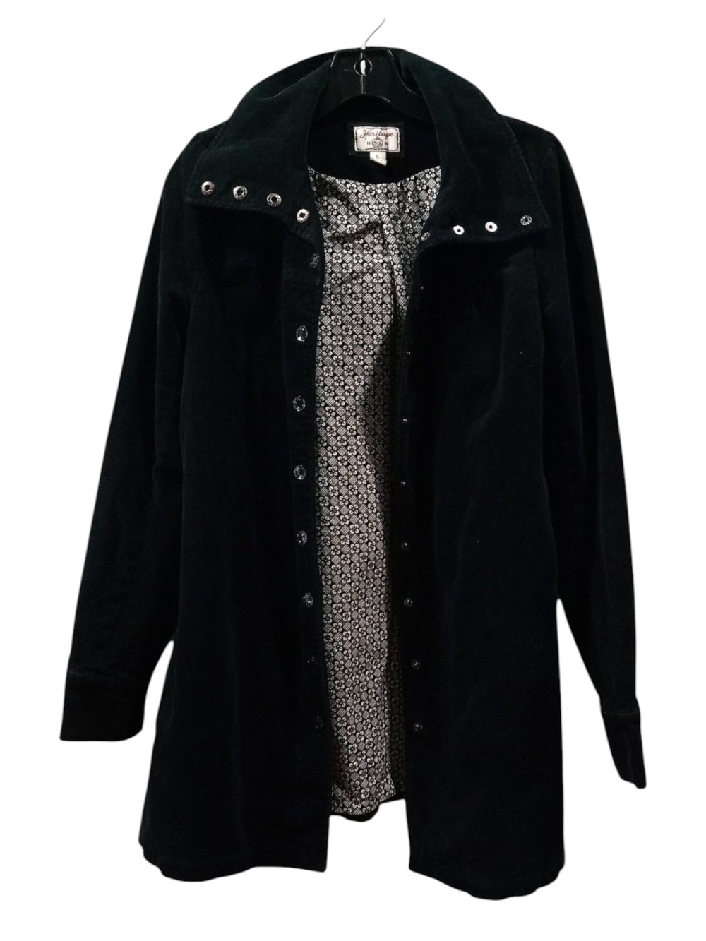 Heritage 1981 Black Courdoroy Pea Coat